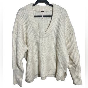 Free People XSmall oversized cream sweater
